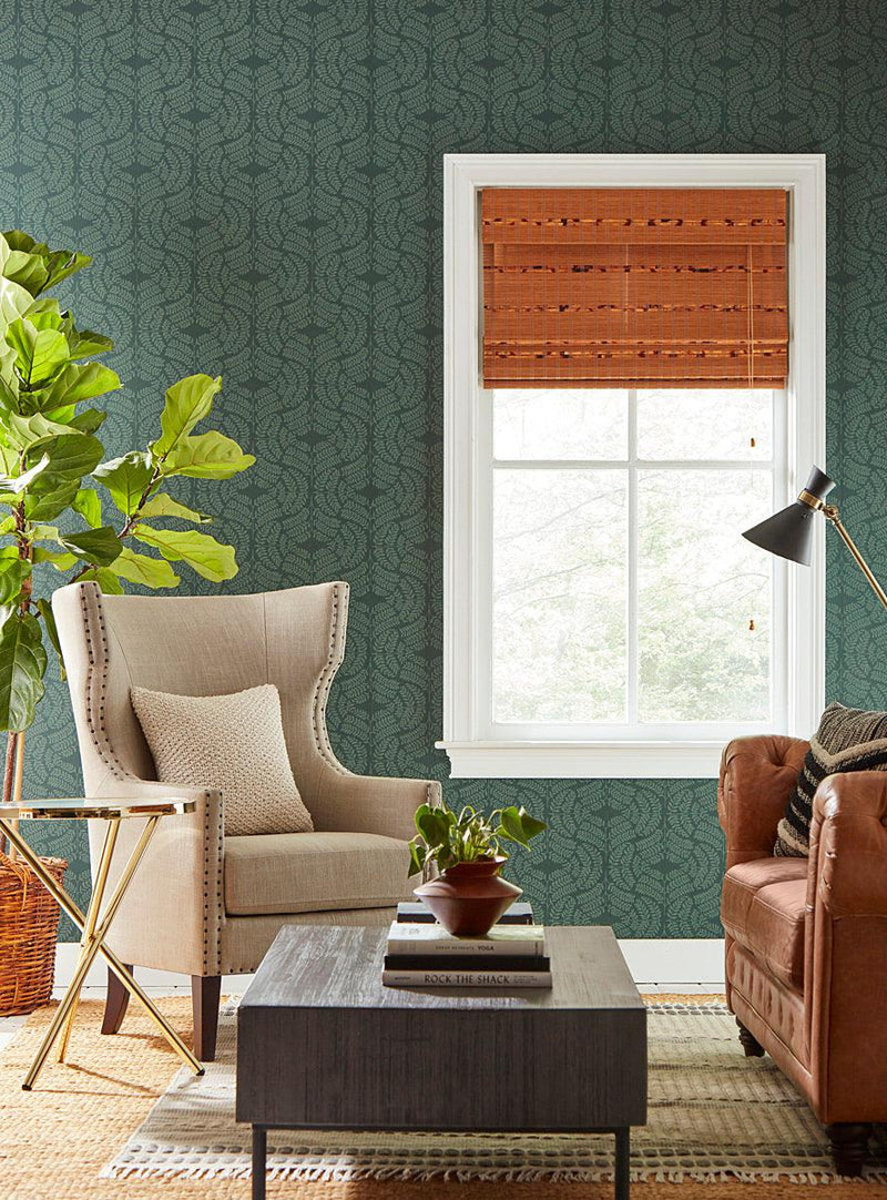 Wallpaper Fern Tile Wallpaper // Dark Green 