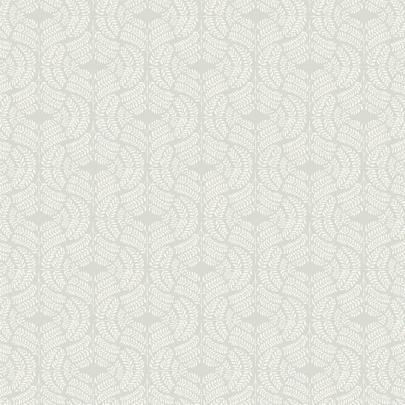 Wallpaper Fern Tile Wallpaper // Light Grey 