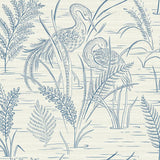 Wallpaper Fernwater Cranes Wallpaper // Blue 