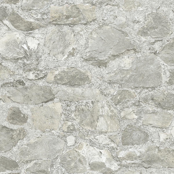 Wallpaper Field Stone Wallpaper // Grey 