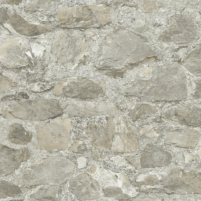 Wallpaper Field Stone Wallpaper Sample // Taupe 8 x 10 