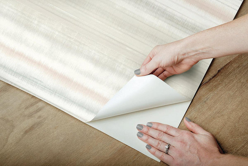 Wallpaper Fleeting Horizon Stripe Peel & Stick Wallpaper // Clay & Mint 
