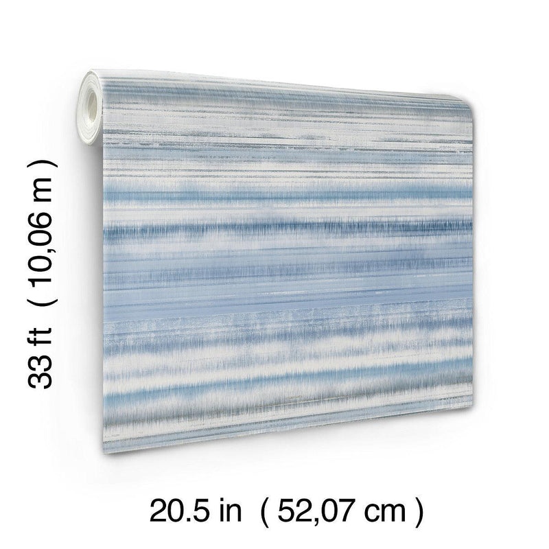 Wallpaper Fleeting Horizon Stripe Wallpaper // Blue 