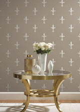 Wallpaper Fleur De Lis Wallpaper // Cream 