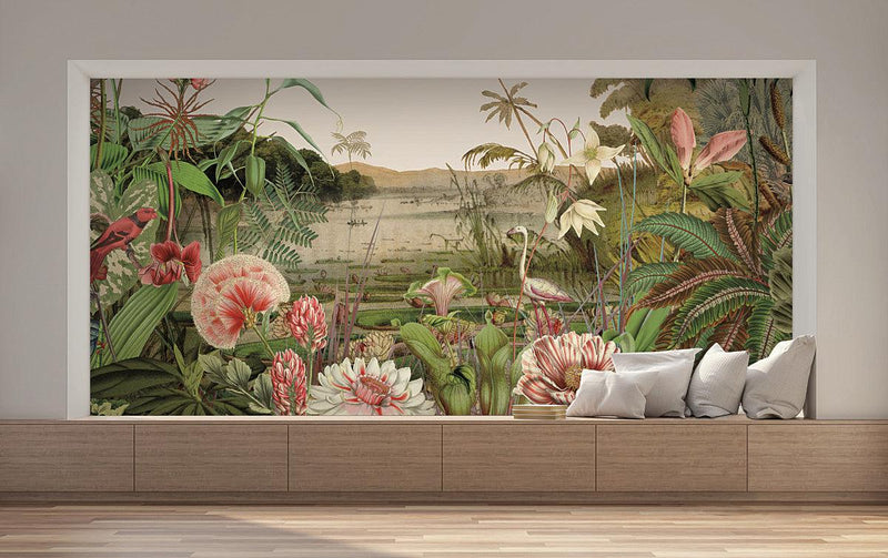 Wallpaper Floating Gardens Wall Mural Sample // Green 8 x 10 