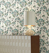 Wallpaper Flourish Peel & Stick Wallpaper // Turquoise 