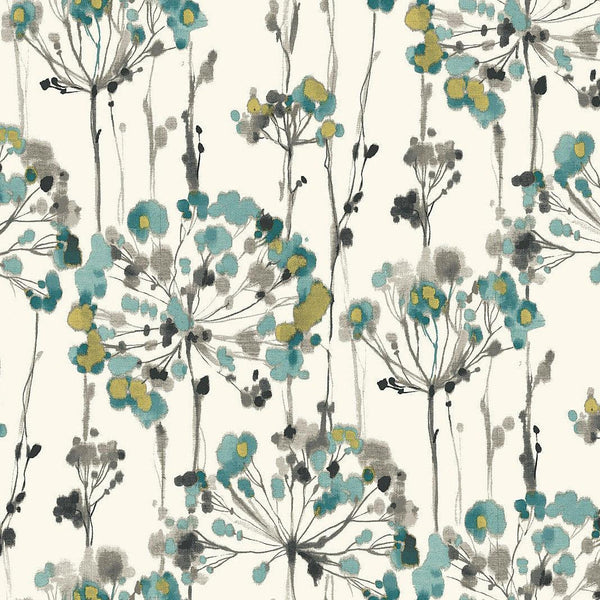 Wallpaper Flourish Peel & Stick Wallpaper // Turquoise 