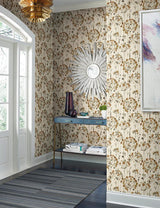 Wallpaper Flourish Wallpaper // Cream & Gold Metallic 