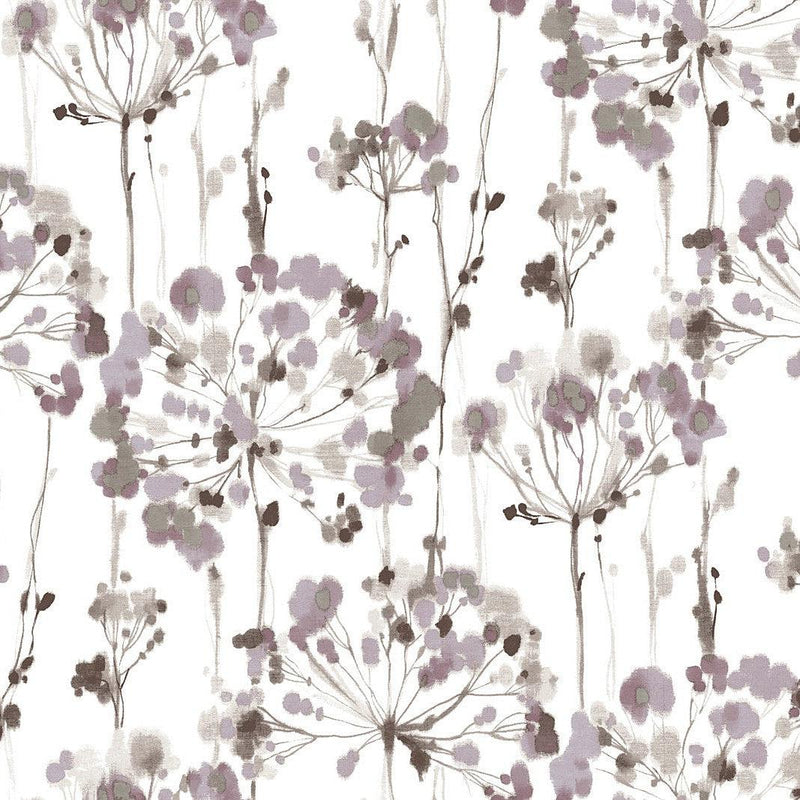 Wallpaper Flourish Wallpaper Sample // Purple 8 x 10 