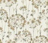 Wallpaper Flourish Wallpaper // Taupe Metallic 