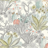 Wallpaper Flowering Desert Wallpaper // Grey 