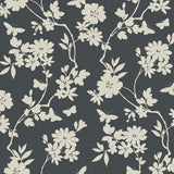 Wallpaper Flutter Vine Wallpaper // Grey 