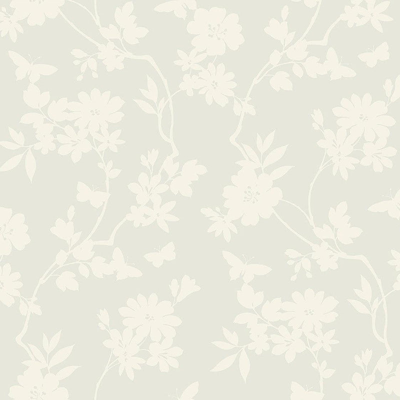 Wallpaper Flutter Vine Wallpaper Sample // White 8 x 10 