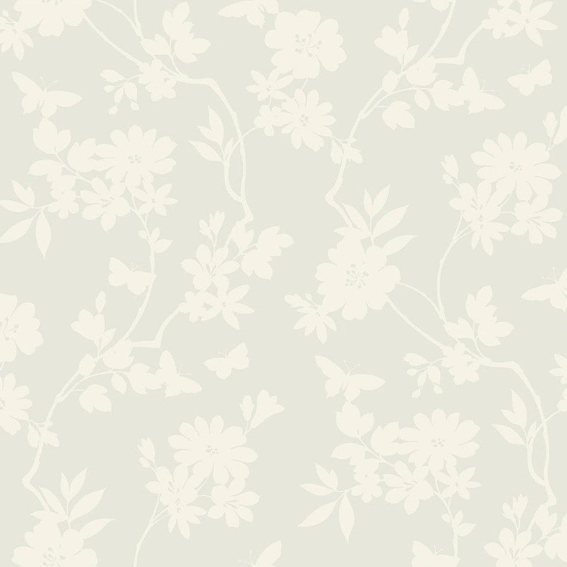 Wallpaper Flutter Vine Wallpaper // White 