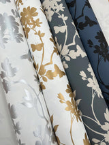 Wallpaper Flutter Vine Wallpaper // White & Gold 