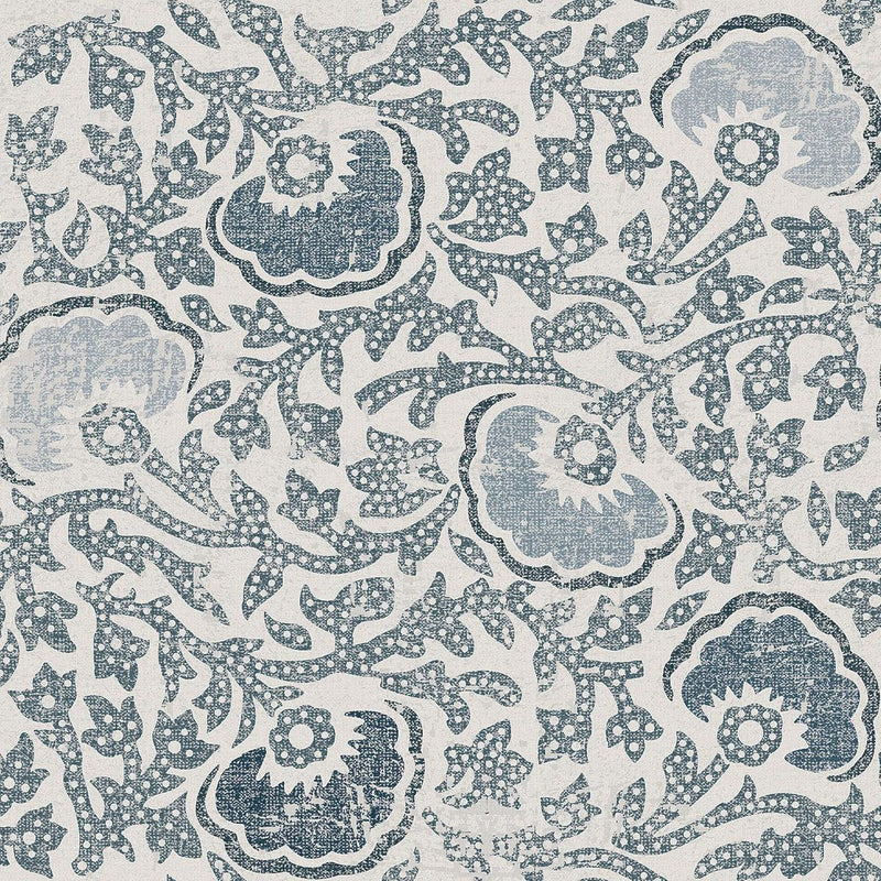 Wallpaper Fontaine Wallpaper Sample // Blue & Grey 8 x 10 