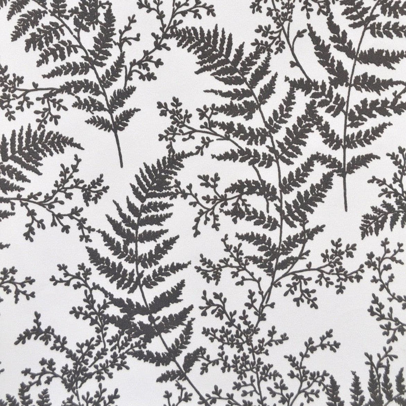 Wallpaper Forest Fern Flock Wallpaper // Grey 