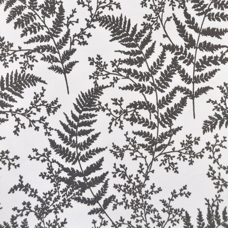 Wallpaper Forest Fern Flock Wallpaper Sample // Grey 8 x 10 
