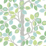 Wallpaper Forest Leaves Peel & Stick Wallpaper // Green 