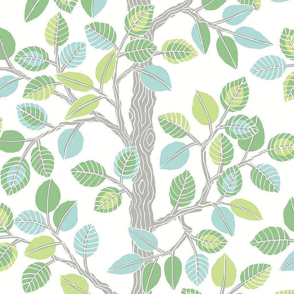 Wallpaper Forest Leaves Peel & Stick Wallpaper // Green 