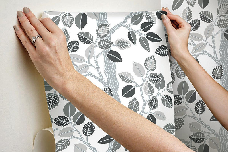 Wallpaper Forest Leaves Peel & Stick Wallpaper // Neutral 
