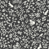 Wallpaper Fox & Fare Wallpaper // Black 