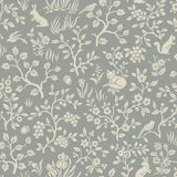 Wallpaper Fox & Hare Wallpaper // Grey 