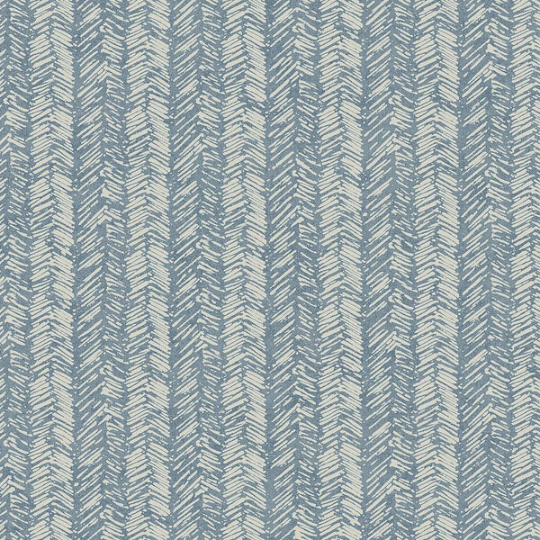 Wallpaper Fractured Herringbone Wallpaper // Blue 