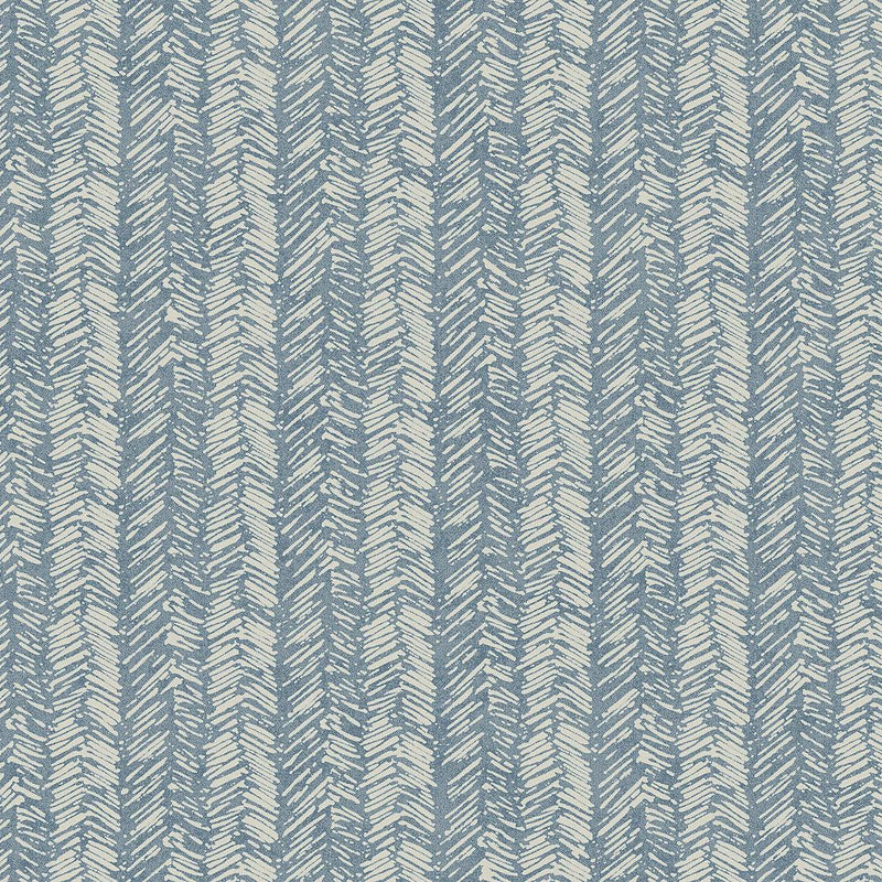 Wallpaper Fractured Herringbone Wallpaper // Blue 