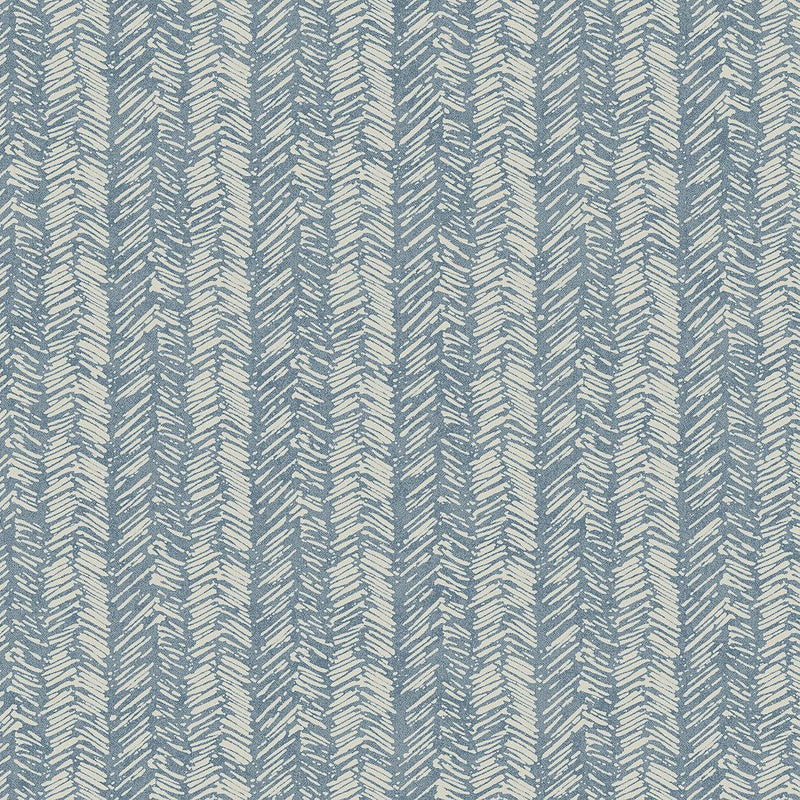 Wallpaper Fractured Herringbone Wallpaper Sample // Blue 8 x 10 