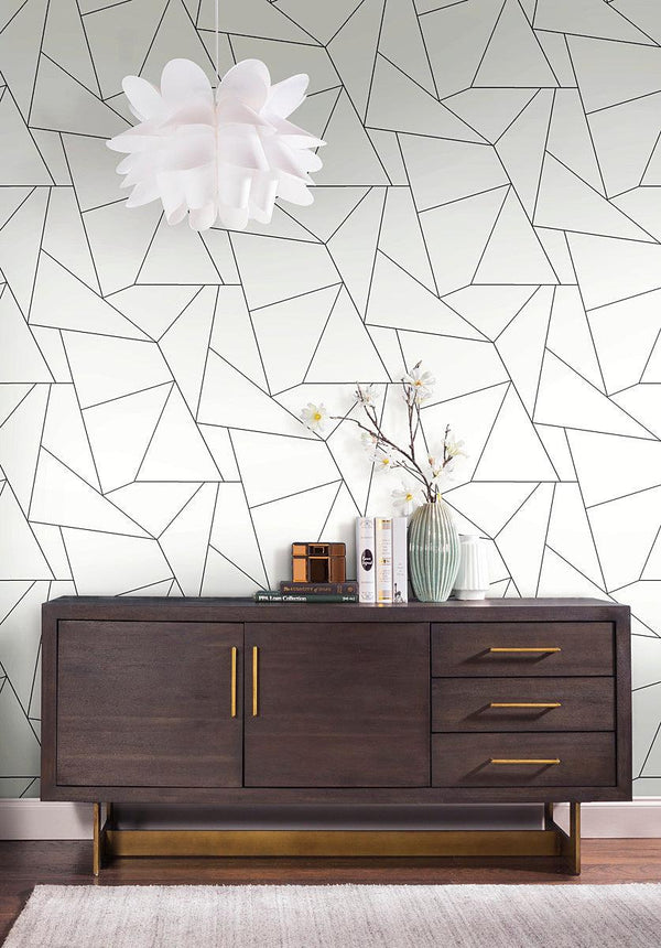 Wallpaper Fractured Prism Peel & Stick Wallpaper // Black 