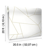 Wallpaper Fractured Prism Peel & Stick Wallpaper // Gold 