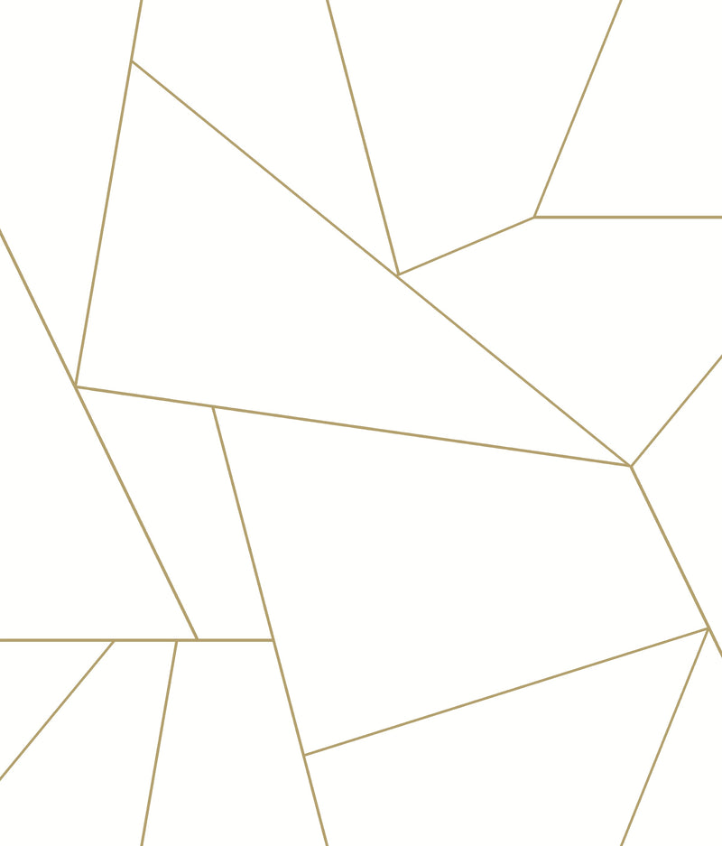 Wallpaper Fractured Prism Peel & Stick Wallpaper // Gold Metallic 
