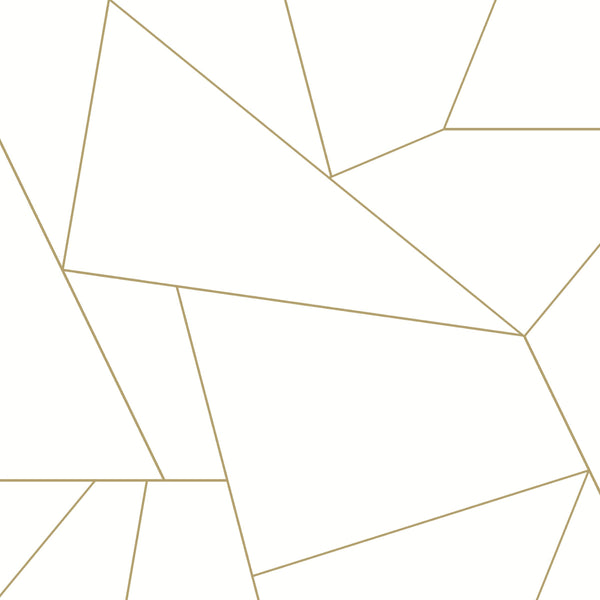 Wallpaper Fractured Prism Peel & Stick Wallpaper // Gold Metallic 