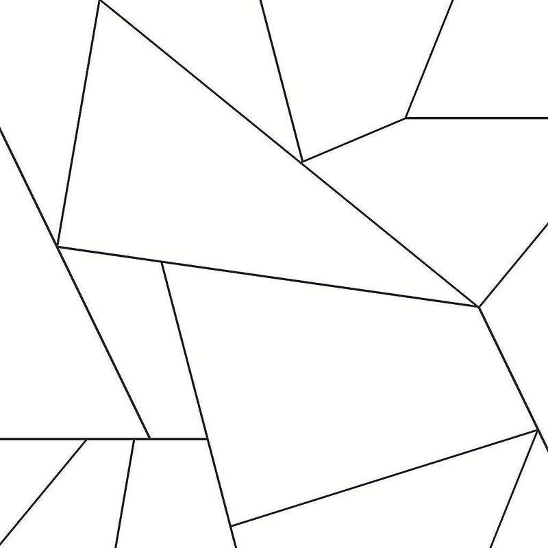 Wallpaper Fractured Prism Peel & Stick Wallpaper Sample // Black 8 x 10 