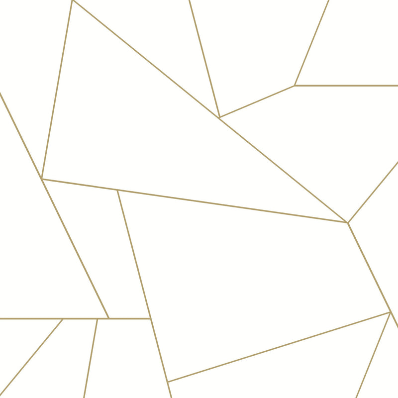 Wallpaper Fractured Prism Peel & Stick Wallpaper Sample // Gold Metallic 8 x 10 
