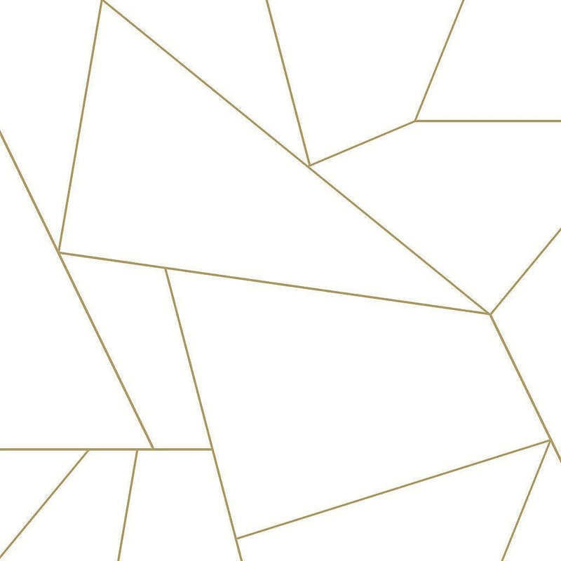 Wallpaper Fractured Prism Peel & Stick Wallpaper Sample // Gold 8 x 10 