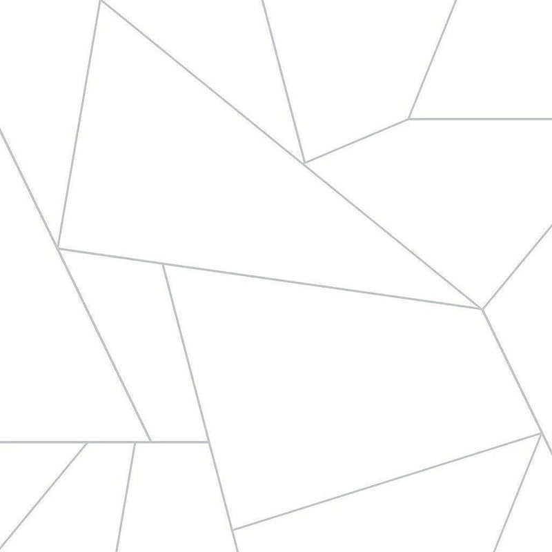 Wallpaper Fractured Prism Peel & Stick Wallpaper Sample // Grey 8 x 10 