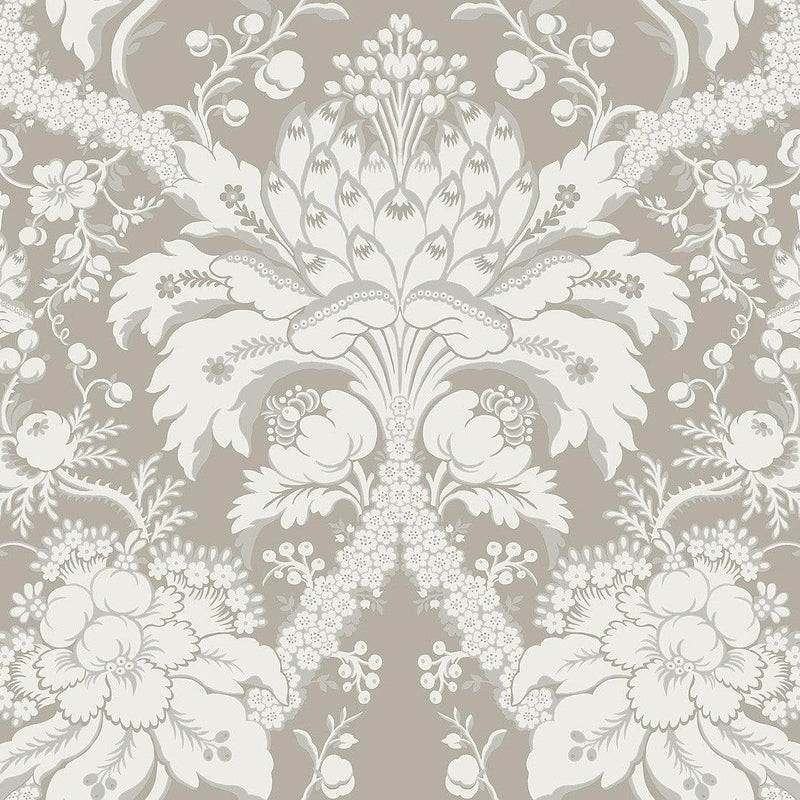 Wallpaper French Artichoke Dam Peel & Stick Wallpaper Sample // Beige 8 x 10 