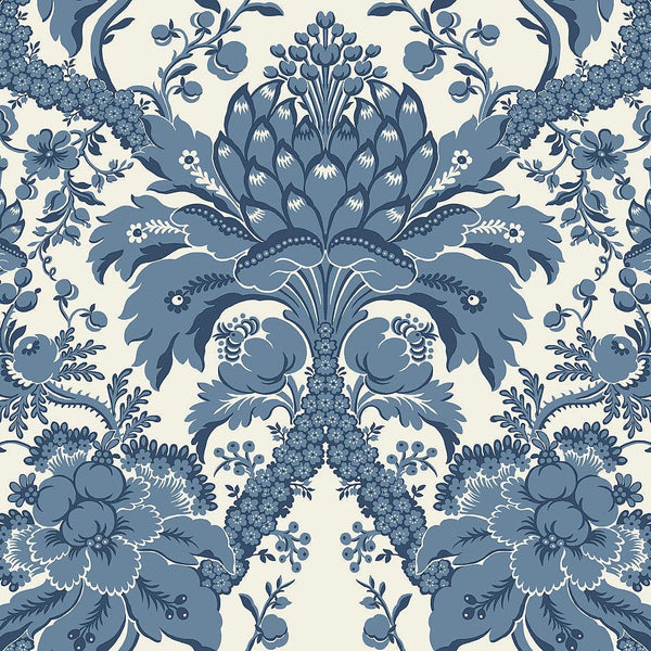 Wallpaper French Artichoke Dam Wallpaper // Blue 