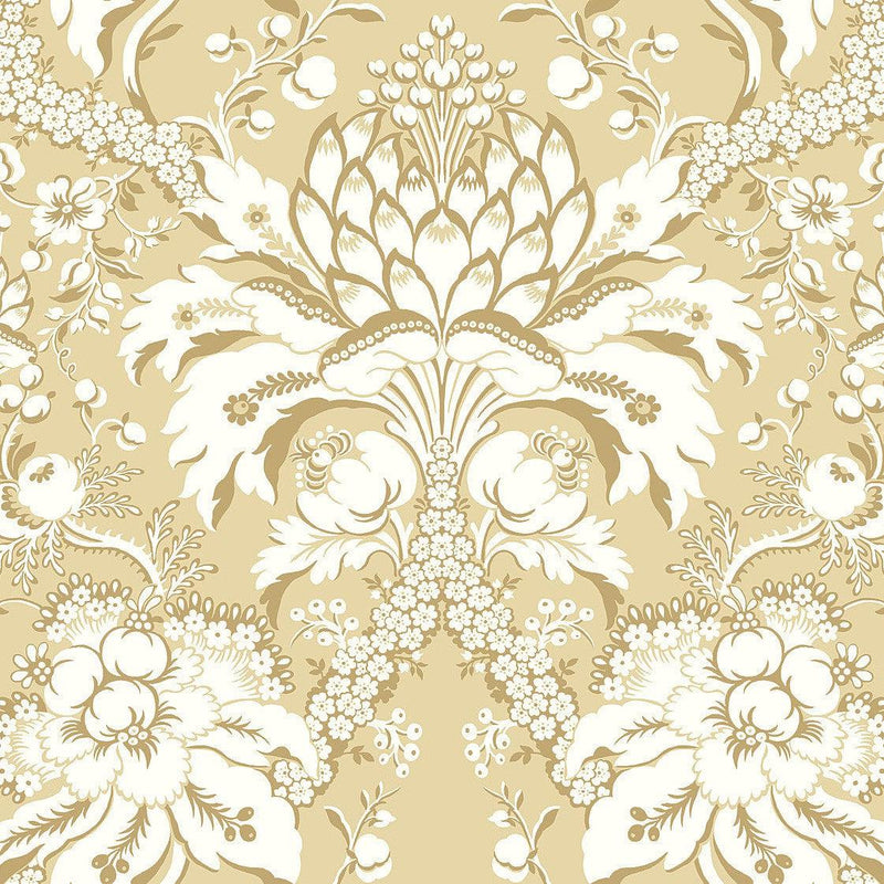 Wallpaper French Artichoke Dam Wallpaper Sample // Yellow 8 x 10 