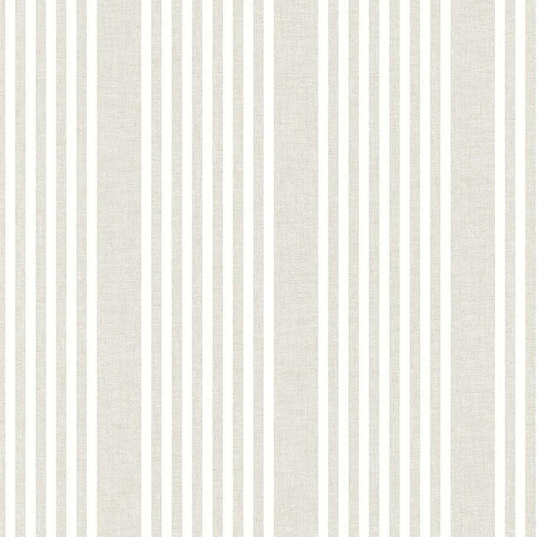 Wallpaper French Linen Stripe Peel & Stick Wallpaper // Off White 