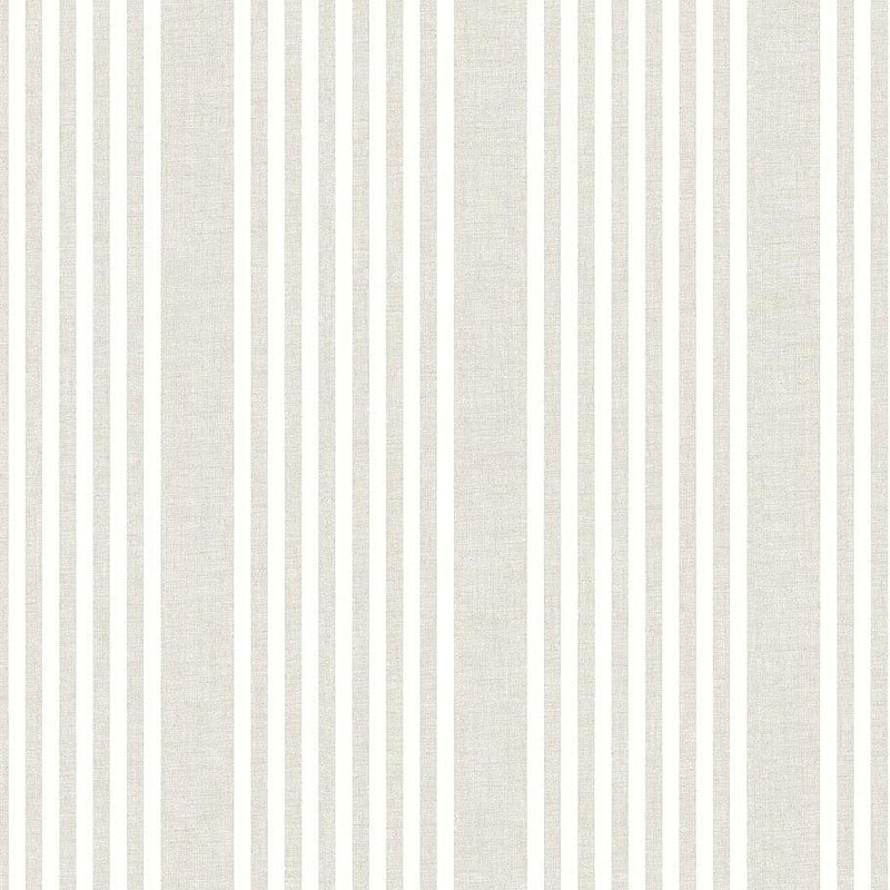 Wallpaper French Linen Stripe Peel & Stick Wallpaper // Off White 