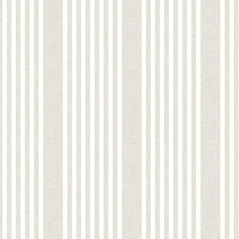 Wallpaper French Linen Stripe Peel & Stick Wallpaper Sample // Off White 8 x 10 