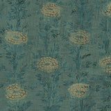 Wallpaper French Marigold Wallpaper // Teal & Gold 