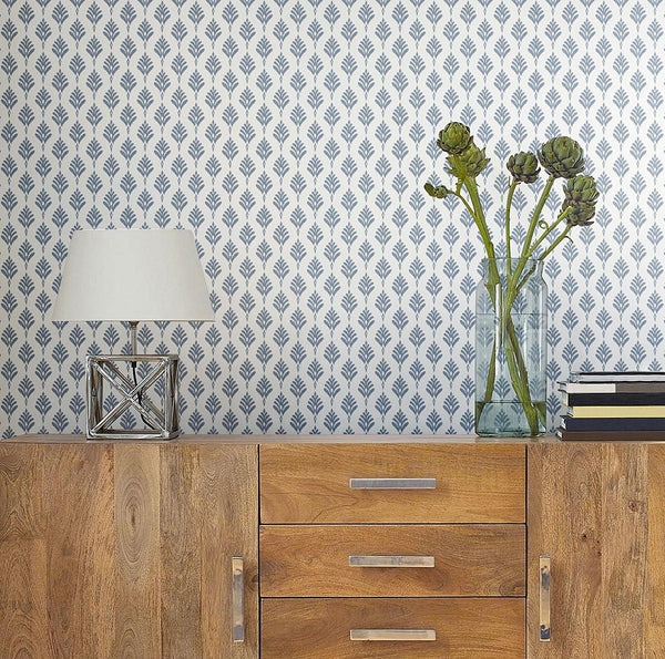 Wallpaper French Scallop Wallpaper // Blue 