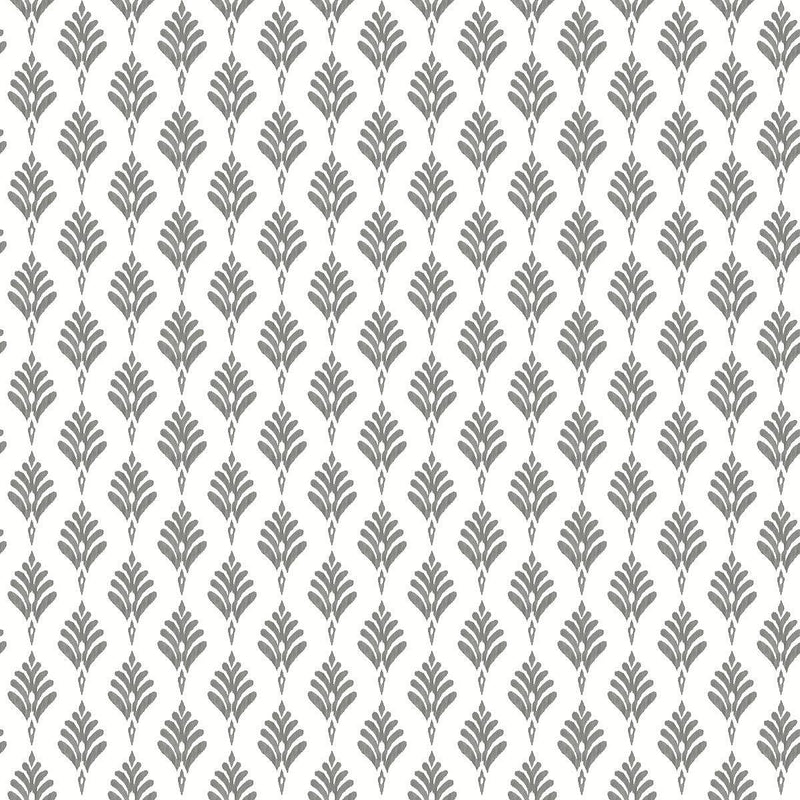 Wallpaper French Scallop Wallpaper Sample // Grey 8 x 10 