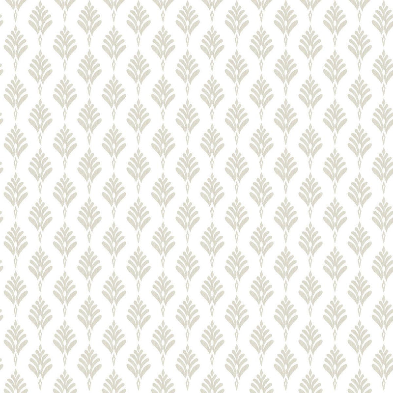 Wallpaper French Scallop Wallpaper Sample // Off White 8 x 10 