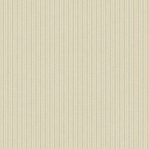 Wallpaper French Ticking Wallpaper // Khaki & Light Blue 