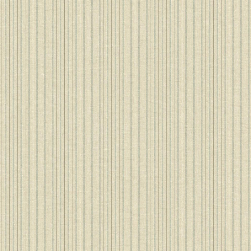 Wallpaper French Ticking Wallpaper Sample // Khaki & Light Blue 8 x 10 